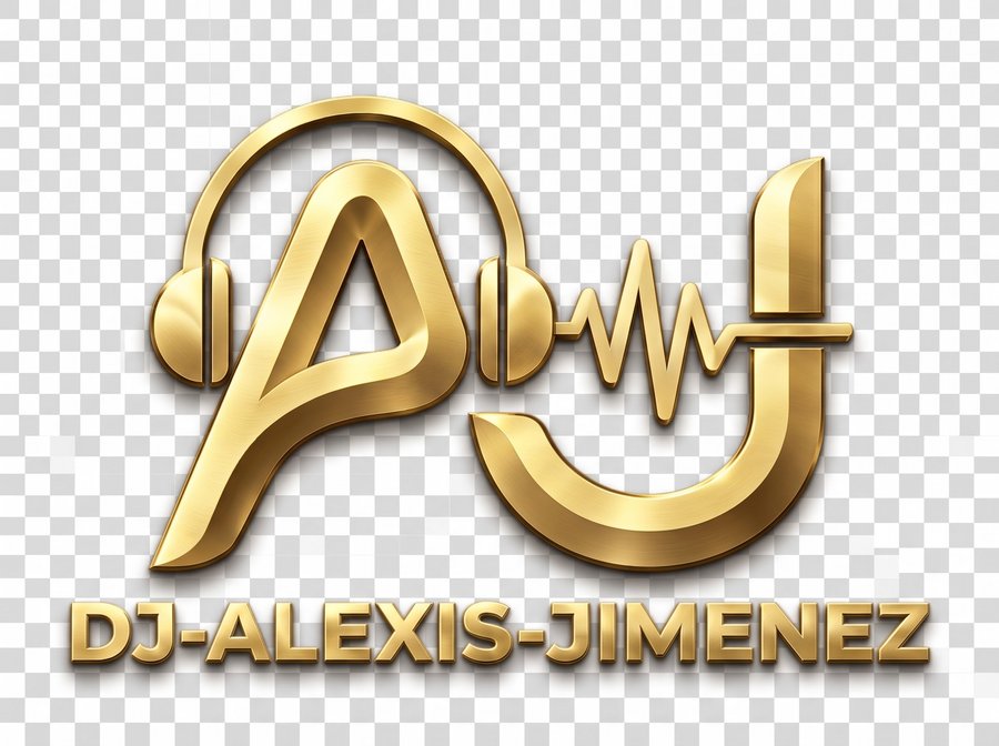 Logo de DJ Alexis Jimenez en variante dorada