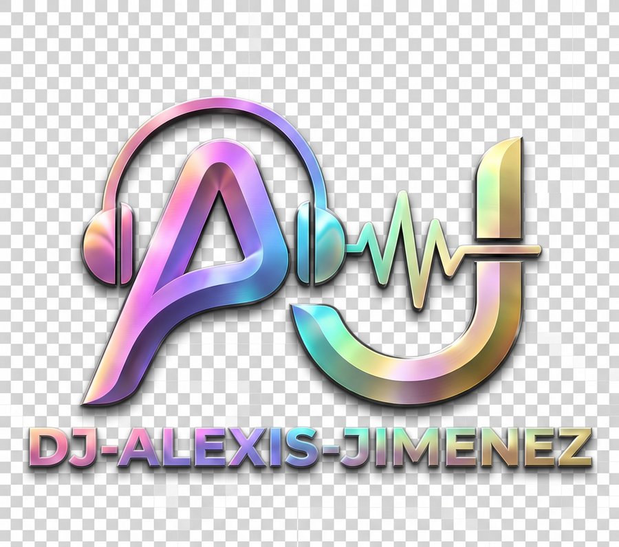 Logo de DJ Alexis Jimenez en variante de tonos pastel