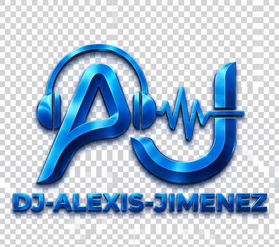 Logo de DJ Alexis Jimenez en variante azul