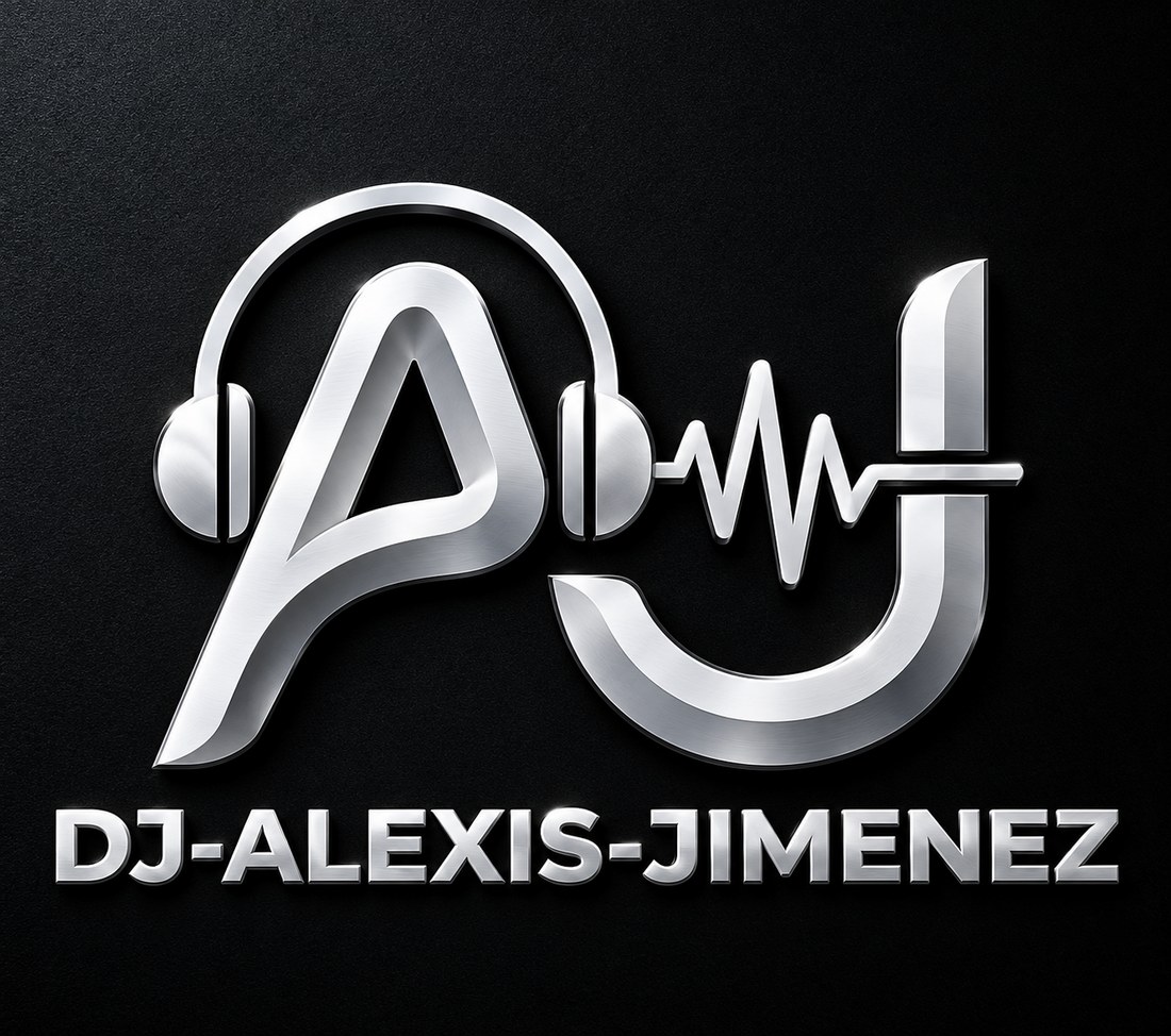 Logo cromado de DJ Alexis Jimenez, caso de diseño de marca