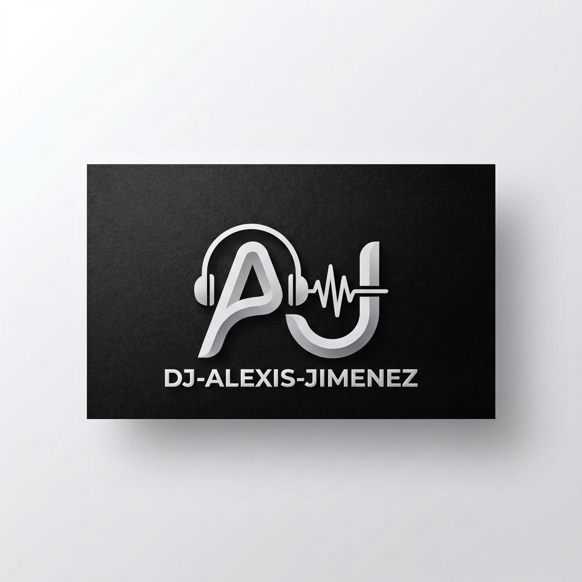 Mockup de la tarjeta personal de DJ Alexis Jimenez